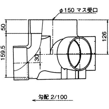 45度合流マス 3cm段差付 Aron(アロン化成)