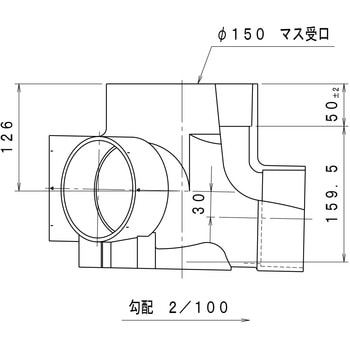 45度合流マス 3cm段差付 Aron(アロン化成)