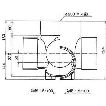 90度左右合流段差付マス Aron(アロン化成)