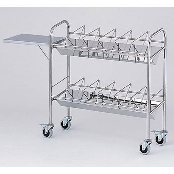 カルテワゴン(平板タイプ) 970×328×1010mm 補助板付 アズワン カルテワゴン 【通販モノタロウ】 60F-S