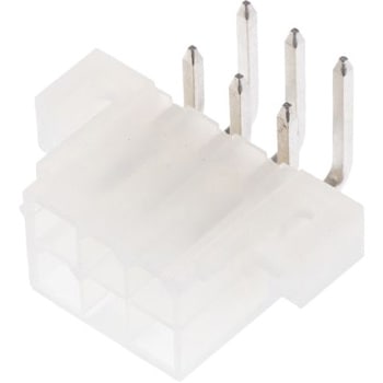 Molex 基板ヘッダ， 6極， 2列， ライトアングル， 電線対基板 4.2mm Mini-Fit Jrシリーズ 日本モレックス(molex)