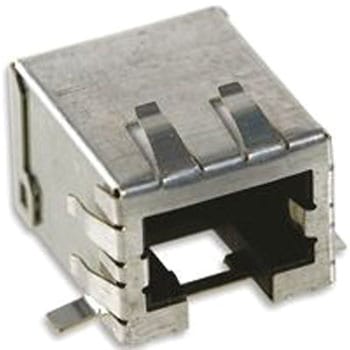 RJ45モジュラジャック Molex 8P8C極 Cat5， Cat5e ライトアングル 表面実装 メス 日本モレックス(molex)