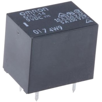 Omron パワーリレー (キュービックタイプ)， 1c接点， 9V dc， 200 Ω omron(オムロン)