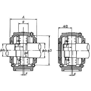 SNZ313L1 プランマブロック 二つ割形 SNZ3異口径形 1個 エヌティーエヌ