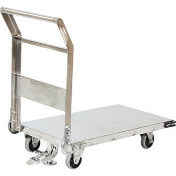 ステンレス鋼板製運搬車(ストッパー付)1200X636mm TRUSCO