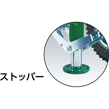 鋼鉄製運搬車空気入タイヤ仕様ストッパー付(鋳物車) TRUSCO