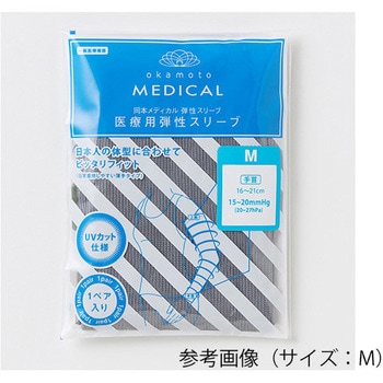 医療弾性スリーブ(弱圧タイプ・腕用) 1箱(2本入) - 岡本
