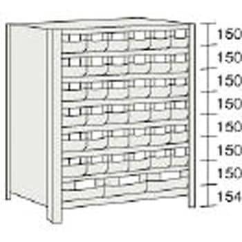 軽量棚引出し付 890×315×1204 プラNG小36大3 TRUSCO