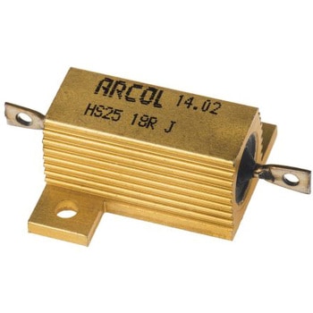 Arcol 大電力用，メタルクラッド抵抗器，25W，18Ω，±5% ARCOL(OHMITE)