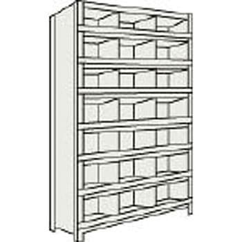 軽量棚縦仕切前当付 890×465(473)×1804 3列7段 TRUSCO