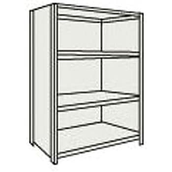 軽量棚背板・側板付 890×315×1504 天地4段 TRUSCO