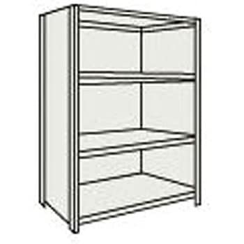 軽量棚背板・側板付 890×465×1504 天地4段 TRUSCO