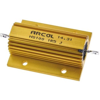 Arcol 大電力用，メタルクラッド抵抗器，100W，1.5Ω，±5% ARCOL/OHMITE 汎用ロジック 【通販モノタロウ】 HS100 1R5  J