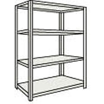 M2軽中量ボルトレス棚1460×300×H1500単体4 ネオグレ TRUSCO