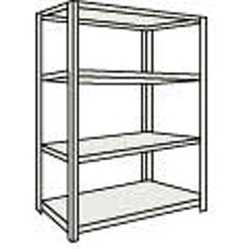 M2軽中量ボルトレス棚860×600×H1500単体4段 ネオグレ - TRUSCO