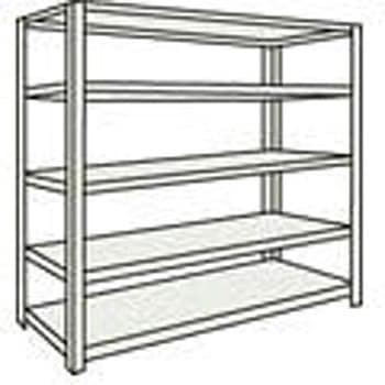 軽量150型ボルトレス棚1500×300×H12005段 TRUSCO