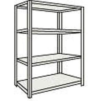 軽量M1．5ボルトレス棚1160×595×H1500単体 ネオグレ TRUSCO