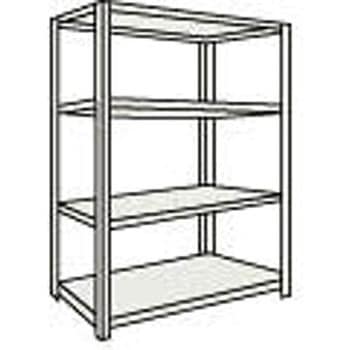 M300Kg型中量棚1200×471×H1500単体 ネオグレ TRUSCO