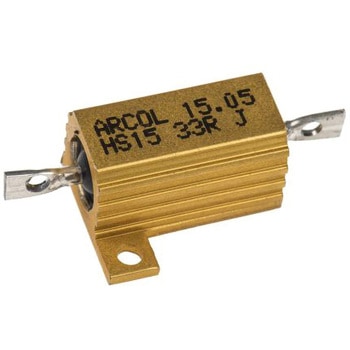 Arcol 大電力用，メタルクラッド抵抗器，15W，33Ω，±5% ARCOL(OHMITE)