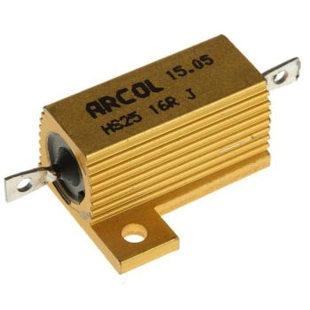 Arcol 大電力用，メタルクラッド抵抗器，25W，16Ω，±5% ARCOL(OHMITE)