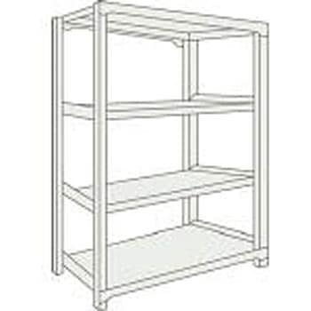 M300Kg型中量棚900×471×H1200単体 ネオグレ TRUSCO