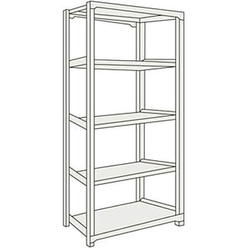 M300Kg型中量棚900×471×H2400単体 ネオグレ TRUSCO