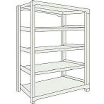 中量ボルトレス棚M5型 高さ1200mm 単体型 TRUSCO