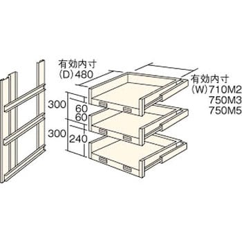 HTM29003 中量棚M2用3段スライド棚 TRUSCO ネオグレー色 組立式 荷重