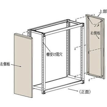 GM264 中量棚M2用側板450×H1800用 TRUSCO ネオグレー色 - 【通販