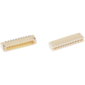 JST 基板ヘッダ， 10極， 1列， ストレート， 電線対基板 0.6mm XSRシリーズ JST(日本圧着端子製造)