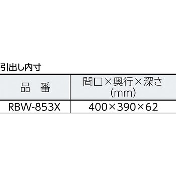 RBW853XW ラビットワゴン500X500 引出2段付 W色 TRUSCO 3段 積載荷重