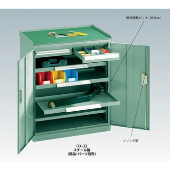 DX12 スライド工具キャビネット作業台505×550×1000 TRUSCO 片開タイプ