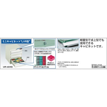 ワイドミニキャビネット緑 TRUSCO