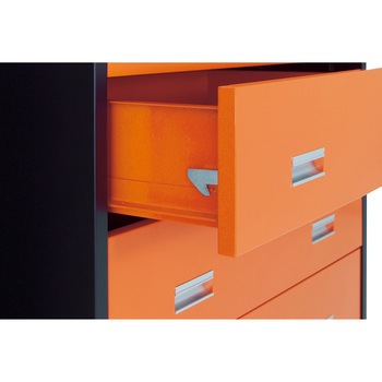 スリーロックキャビネット(4段引出)天板・パンチングパネル付 TRUSCO