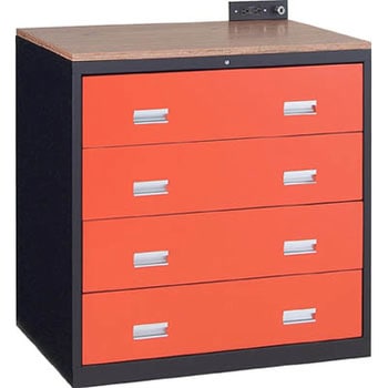 中量キャビネット(4段引出)天板付 TRUSCO