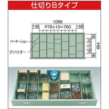 スリーロックワイド重量キャビネットTWK-1201B TRUSCO