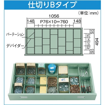 スリーロックワイド重量キャビネットTWK-1201B TRUSCO