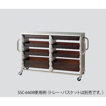 ステンレス材料カート 852×460×888mm SSC-3308 ナビス(アズワン)