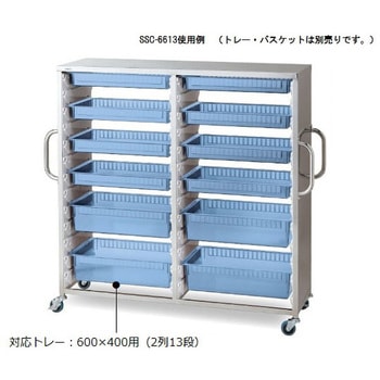 ステンレス材料カート 852×460×888mm SSC-3308 ナビス(アズワン)