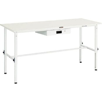 軽量高さ調整作業台1200×750 UDK型1段引出付 W色 TRUSCO