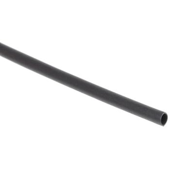 RS Pro 熱収縮チューブ， 収縮前 1.6mm， 収縮後 0.8mm， スリーブ長さ 1.2m ポリオレフィン， 黒 RS PRO