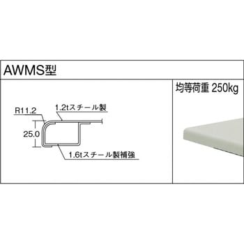 AWMS1875F1 高さ調節作業台スチール天F TRUSCO 荷重250kg 間口1800mm