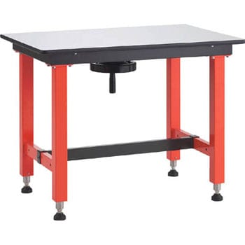 TFKSS0960 作業テーブル昇降式 ポリ天板 900X600X700～900 TRUSCO 荷重300kg ブラック/オレンジ色 スチール