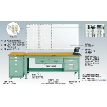 中量作業台（ＤＷ型２０００ｋｇタイプ）]【送料無料】ＴＲＵＳＣＯ