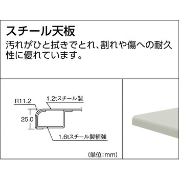 移動フリー作業台500kg900×600 UDK型2段引出付 TRUSCO