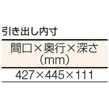 移動式作業台中量ダップ天板1800×900引出1段 TRUSCO