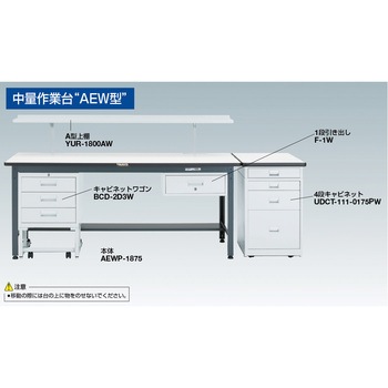 中量500kg作業台1200×750 UDK型1段引出付 TRUSCO