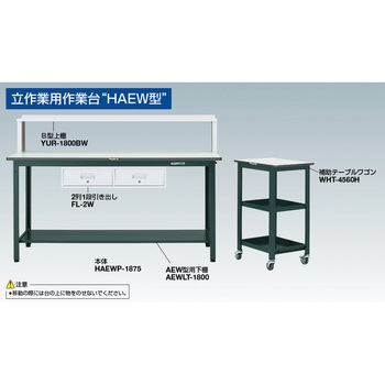 中量500kg立作業台1200×750 UDK型1段引出付 TRUSCO