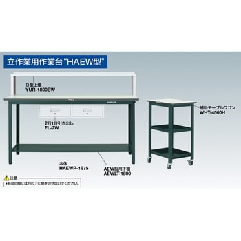 HAEWR1260 中量500kg立作業台リノ天板1200×600 TRUSCO スチール製 組立