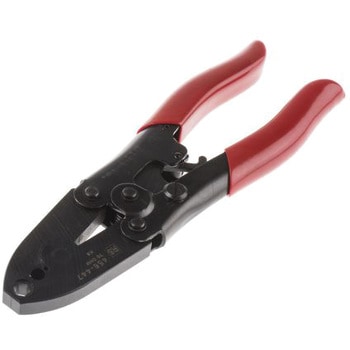 Ratchet crimp tool w/red handle，75ohm RS PRO